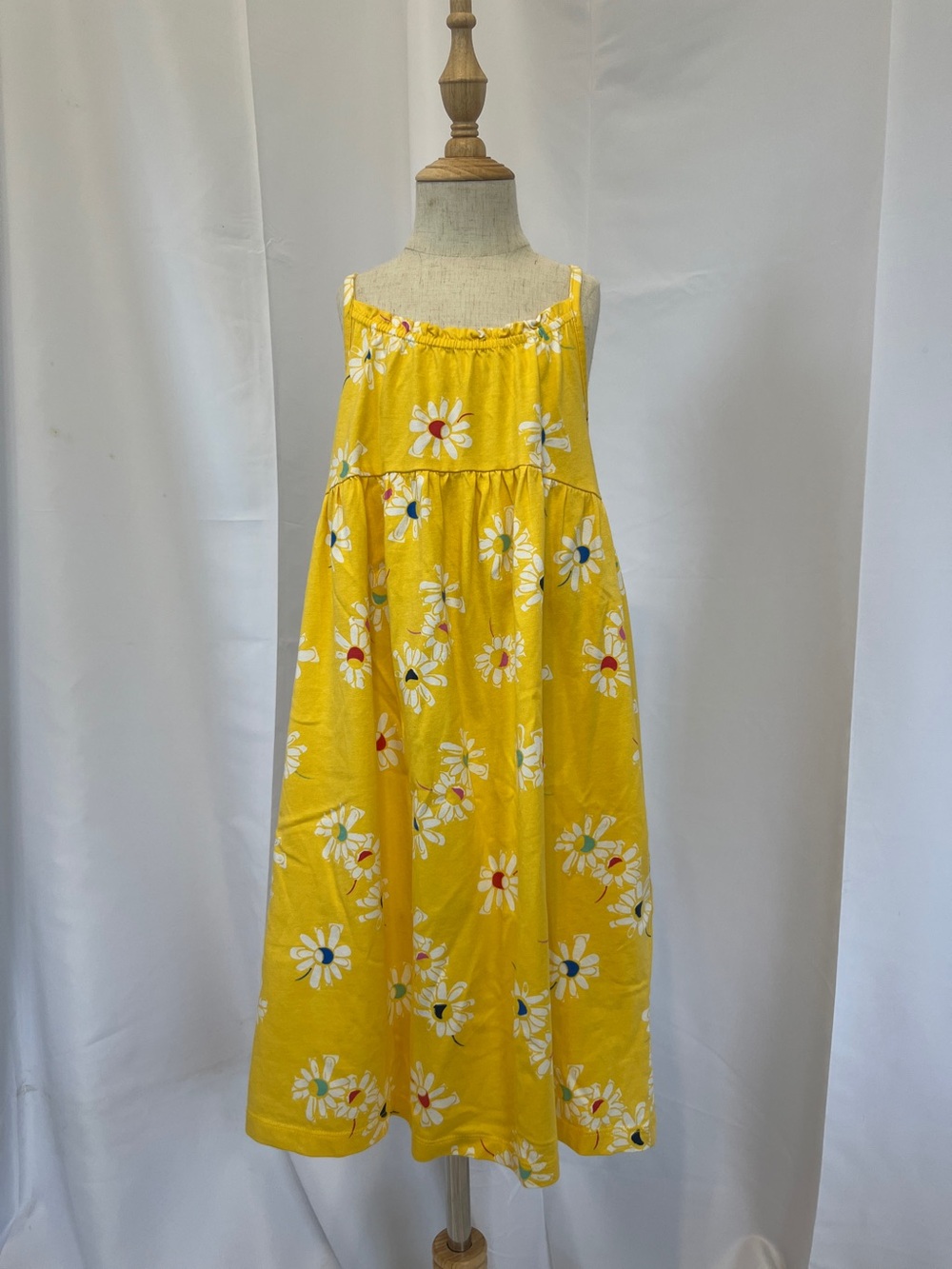 Sz 130/8 Hanna Andersson Yellow Knit Dress